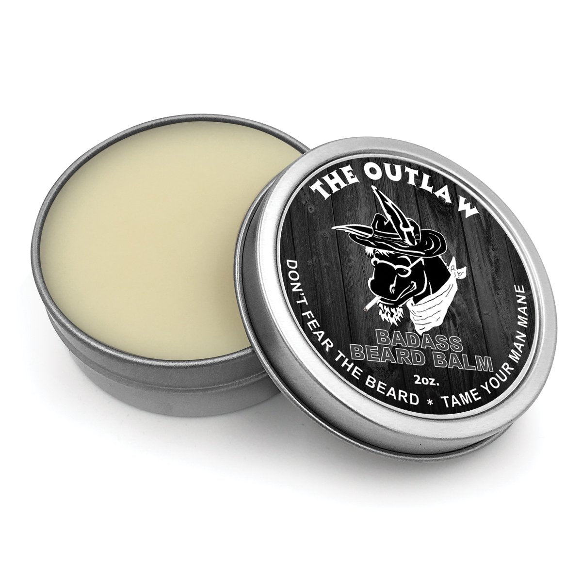 Badass Beard Care Beard Balm For Men - The Outlaw Scent, 2 oz - All Natural Ingredients, Soften Hair, Hydrate Skin to Get Rid of Itch and Dandruff, Promote Healthy Growth