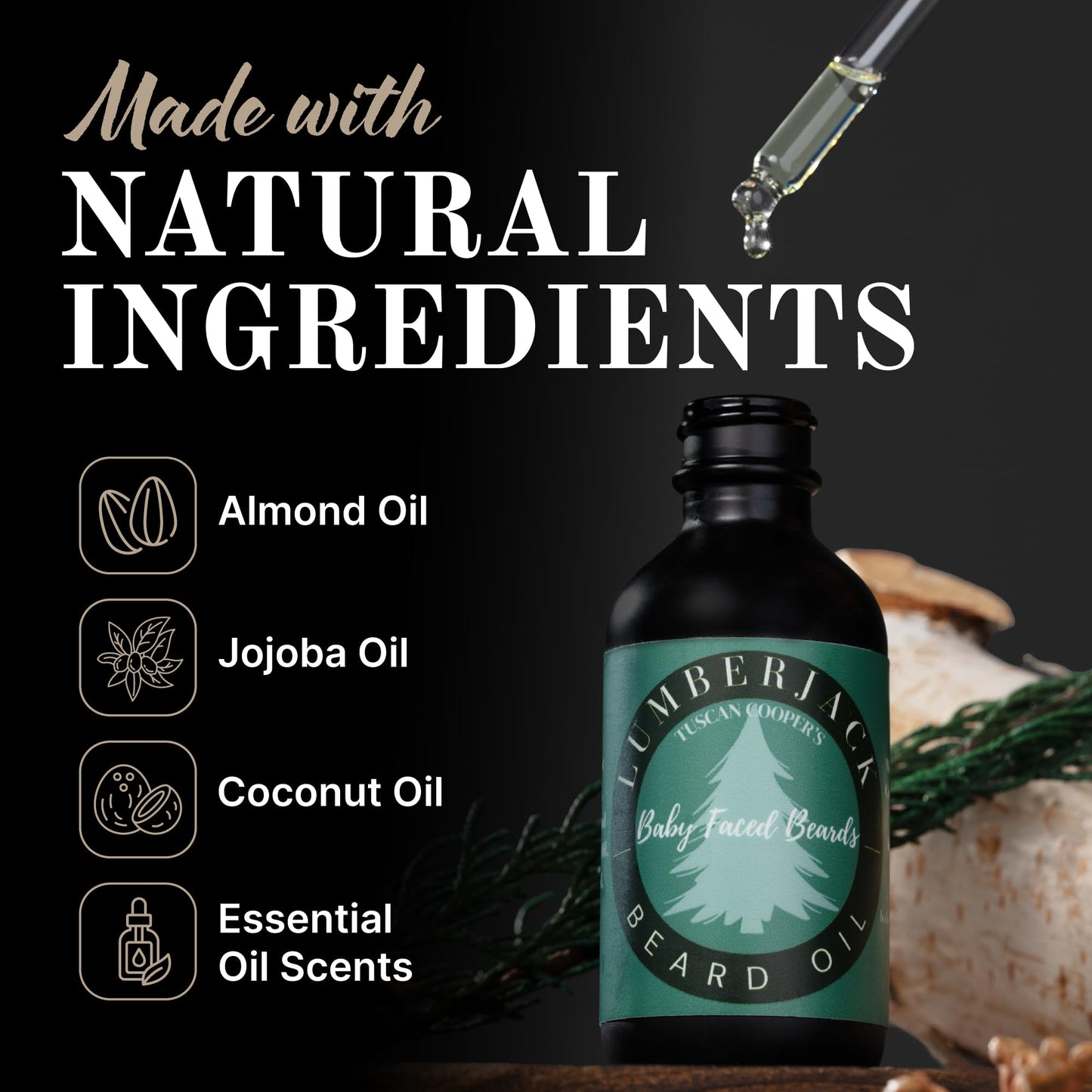 Tuscan Cooper's Baby Faced Beards LumberJack Beard Butter and Oil Combo 3 Pack