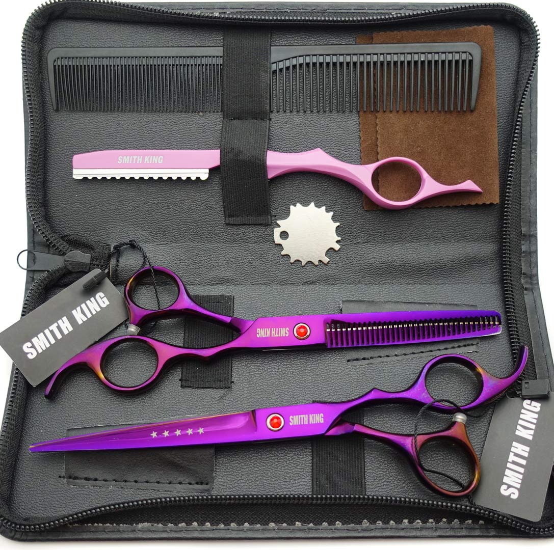 Professional Hair Cutting & Thinning Scissors Set - 6.0 Inches | Black Razor Edge