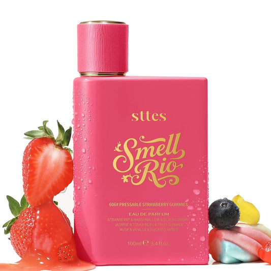 Sttes Smell Rio Perfume 606# (Pressable Strawberry Gummies) Hair Perfume for Women – Long-Lasting Strawberry, Candy, Vanilla & Marshmallow Gourmand Fragrance Eau de Parfum 100ml (3.4 fl oz)