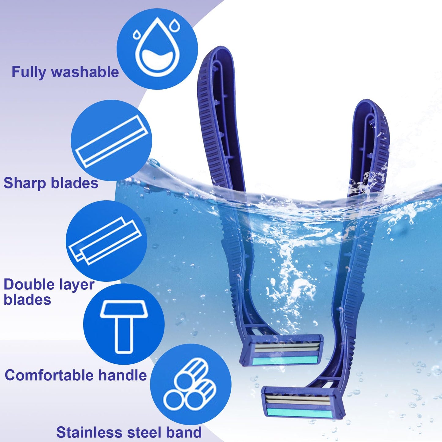 Disposable Razors, Bulk Razors With Knife Caps, Individually Packaged, Razors In Bulk Suitable For Hotels, Shelters, Homeless People, Nursing Homes, Charities, Churches (150-PACK)