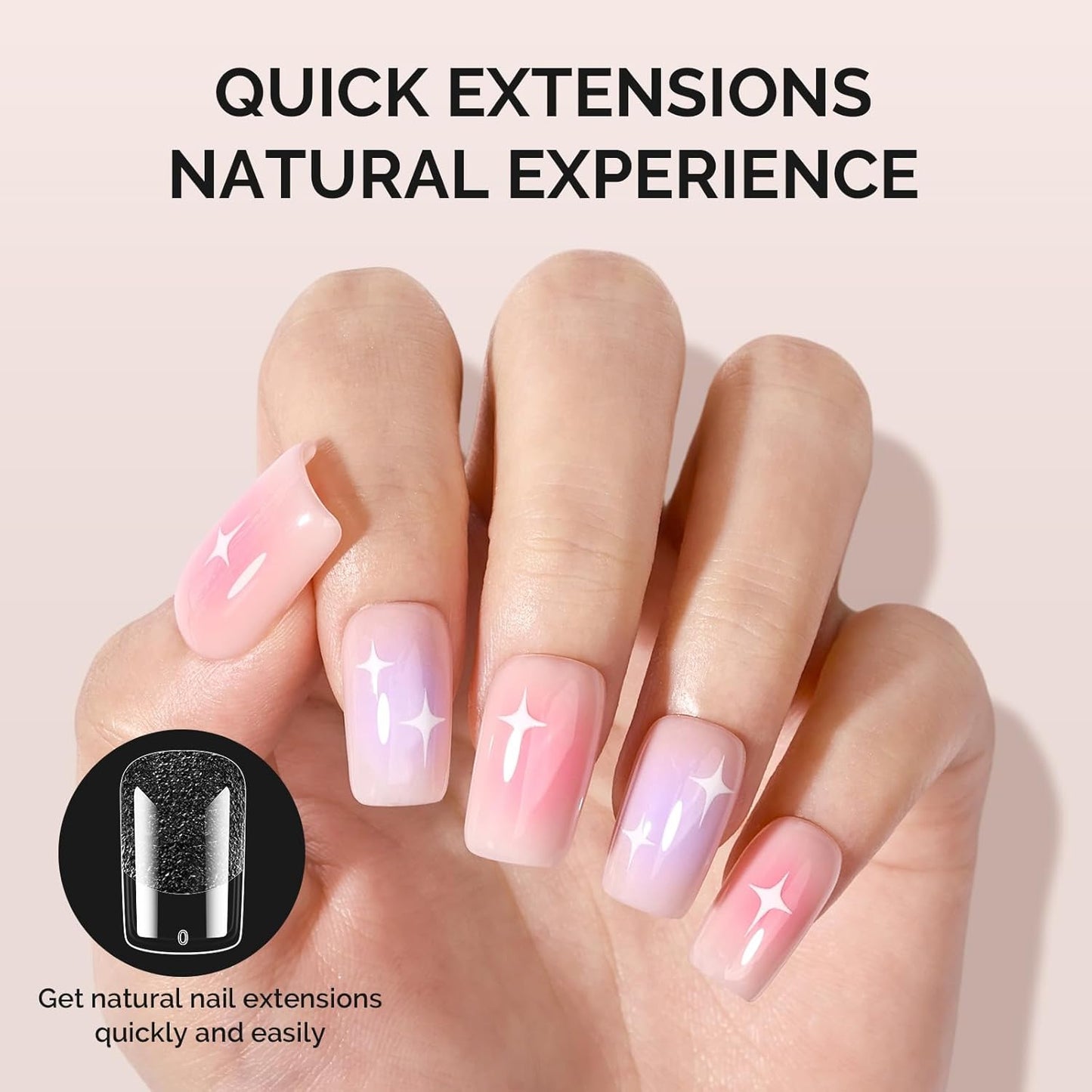 Short Square X Nail Tips - 600 Pcs Clear Acrylic Press-On Nails | Half Matte Full Cover for DIY & Salon Use