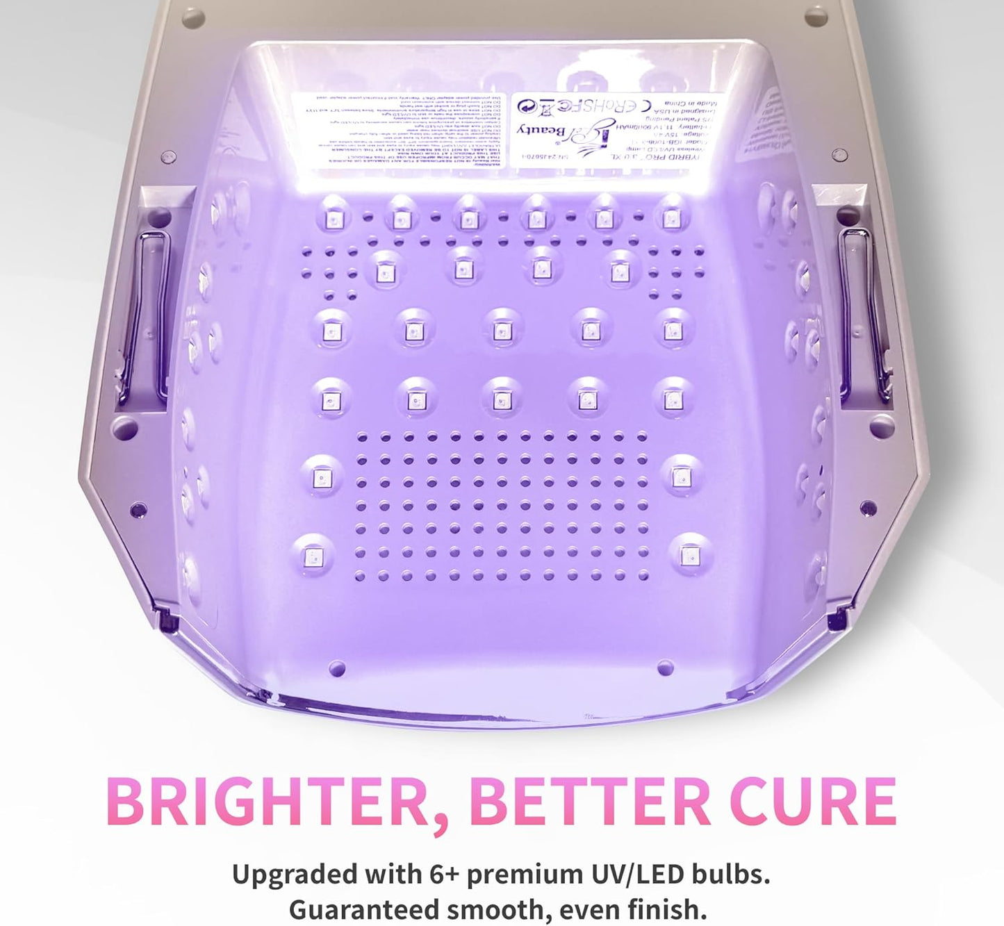 iGel Beauty Hybrid PRO 3.0 XL UV/LED Nail Lamp - Wireless 48W Nail Dryer with Smart Timer & Extra Wide Curing Area | Cordless Design, 9000mAh Battery