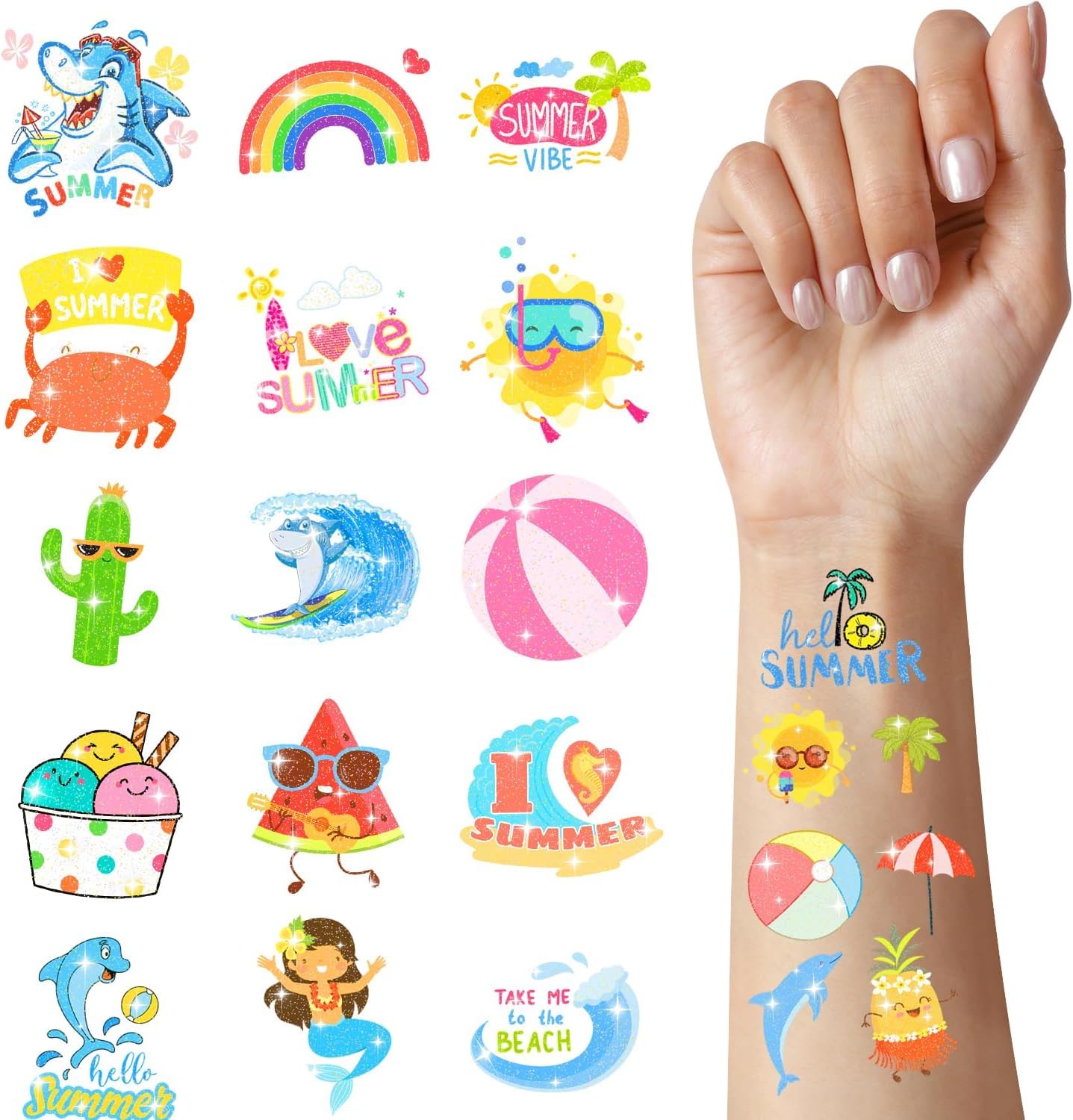 150PCS 4th of July Temporary Tattoos - Patriotic USA Flag Designs for Kids | Independence Day Party Favors & Decorations