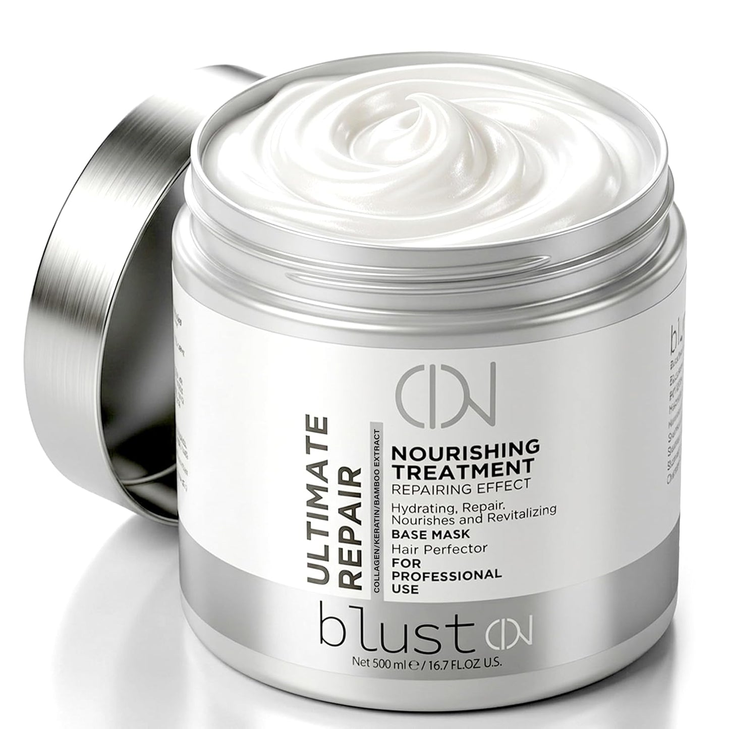 Collagen & Keratin Hair Mask - Deep Conditioning for Damaged Hair | 500ml with Bamboo & Avocado Oil