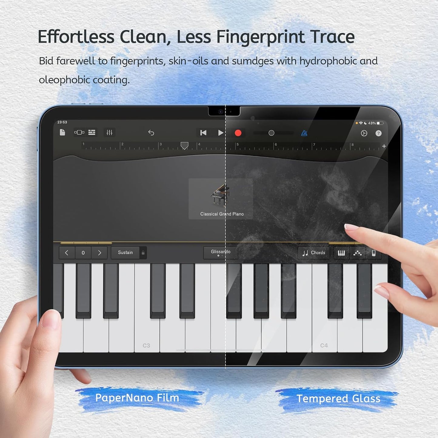 MOBDIK Paperfeel Screen Protector for iPad A16 & Air | Anti-Glare, Easy Install, 2-Pack