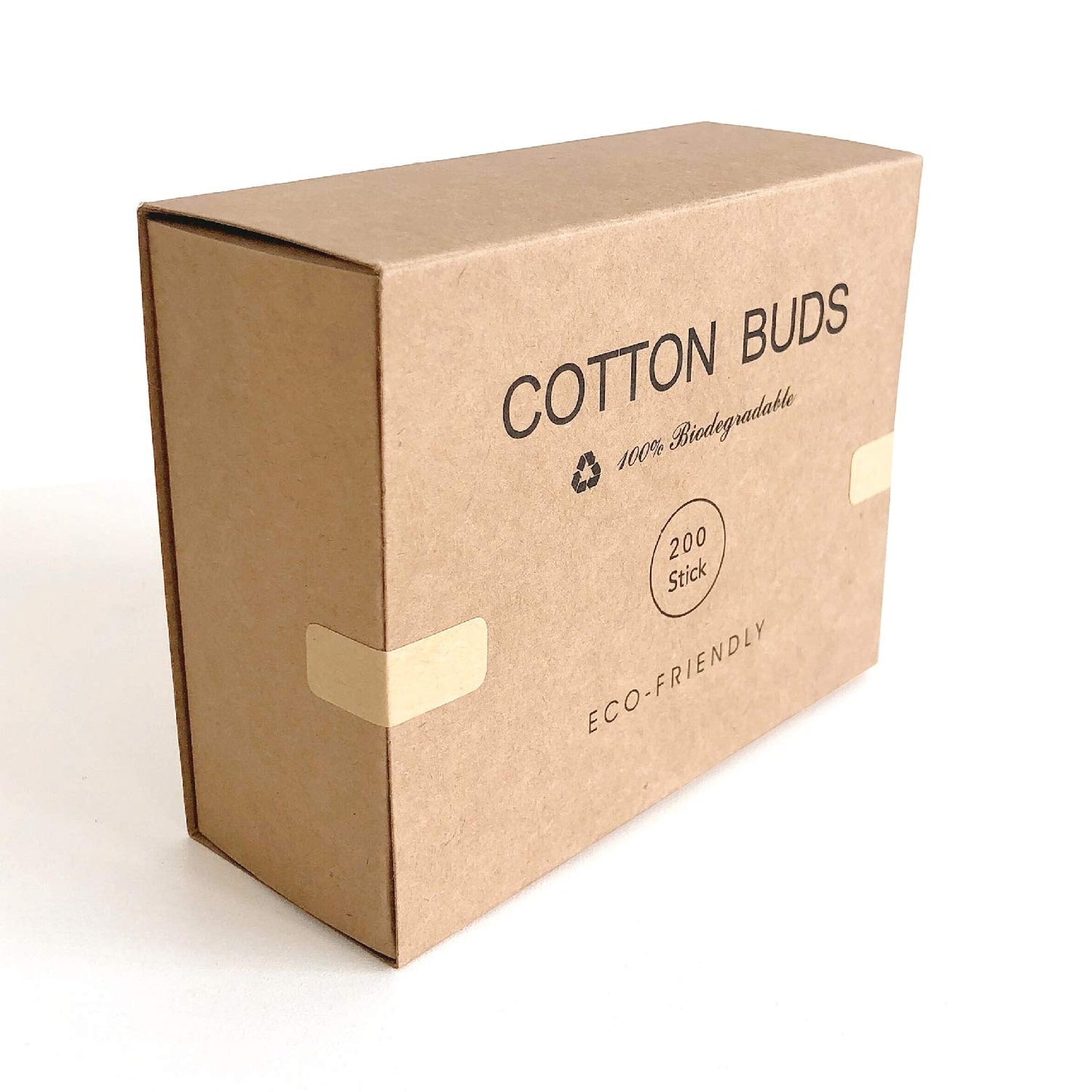 Bamboo Cotton Swabs - 400 Count Vegan Ear Buds | Natural Wooden Double-Tipped Organic Cotton for Ear Wax Removal