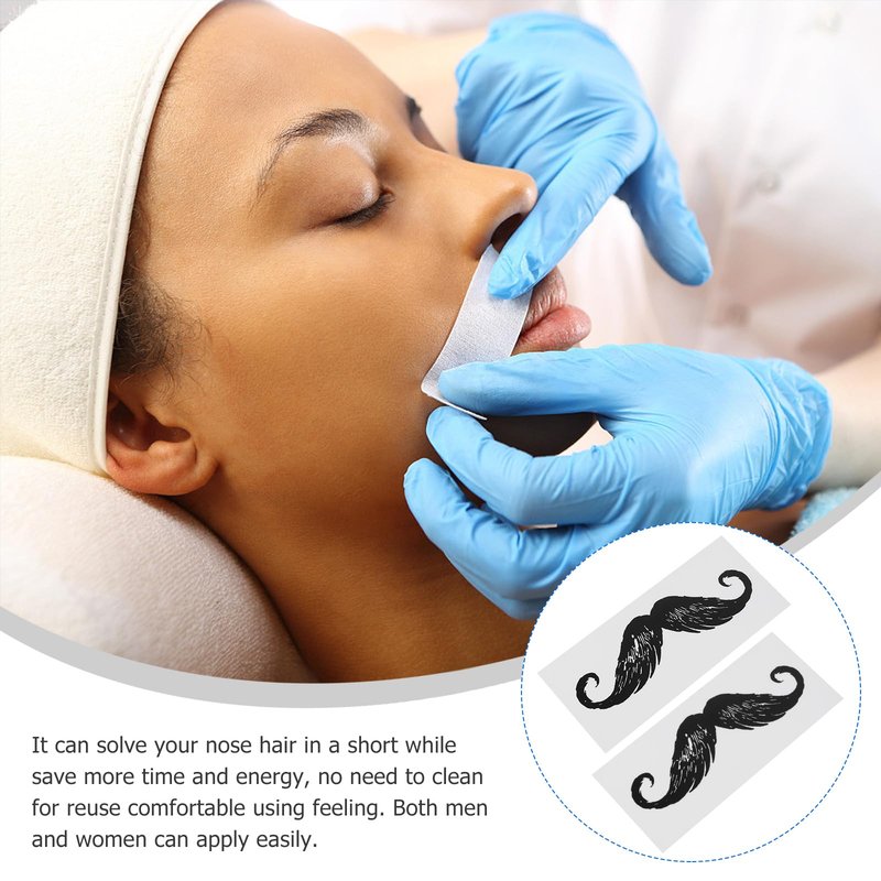 Healifty 20Pcs Beard Mustache Stickers for Nose Nose Facial Hair Removal Fake Mustaches Hair Removal Stickers