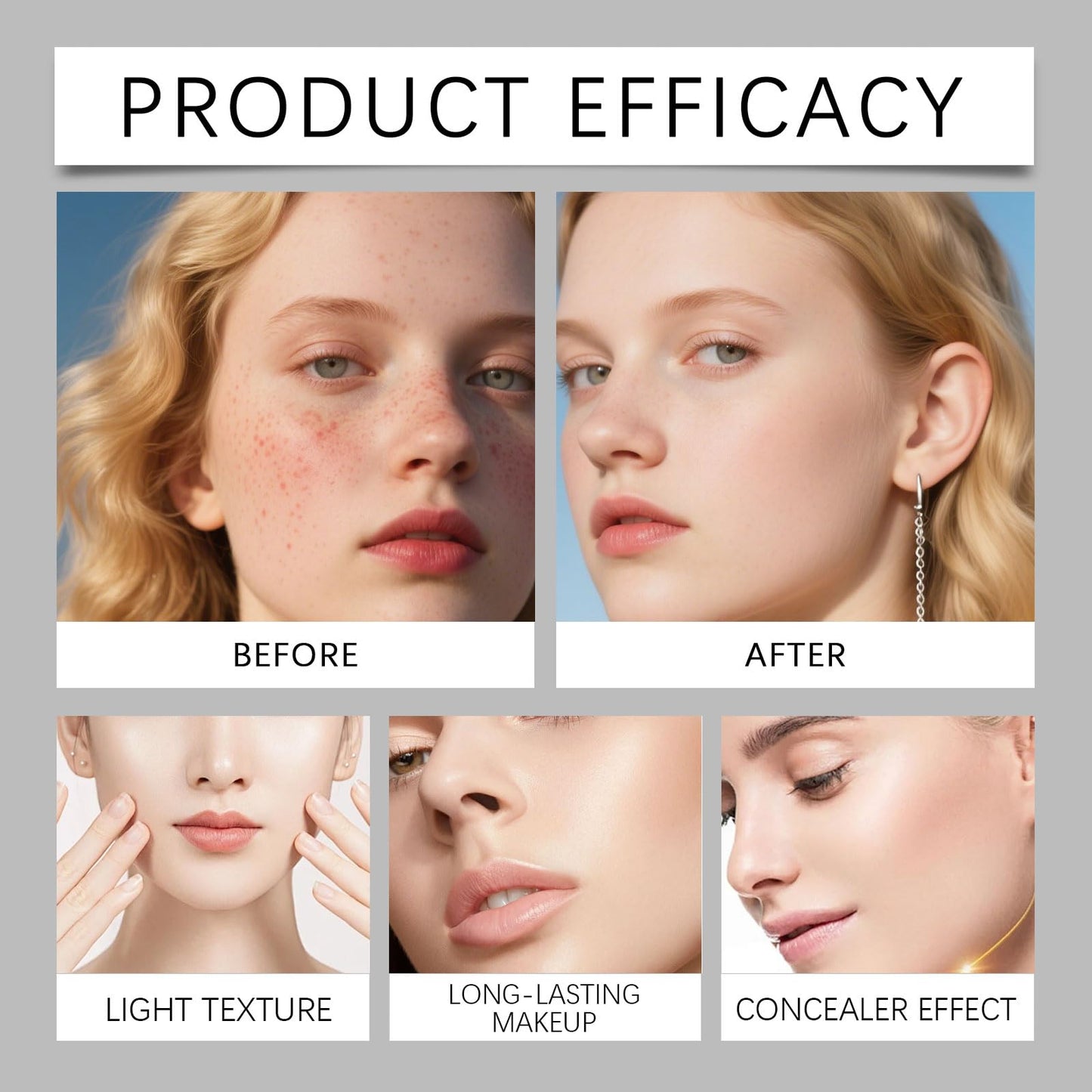 Upgraded Formula Color Changing Foundation Stick, Medium to Full Coverage Cream Foundation Stick with Brush Makeup Portable Dual-Ended Foundation Stick, 0.46 Fl Oz,Natural