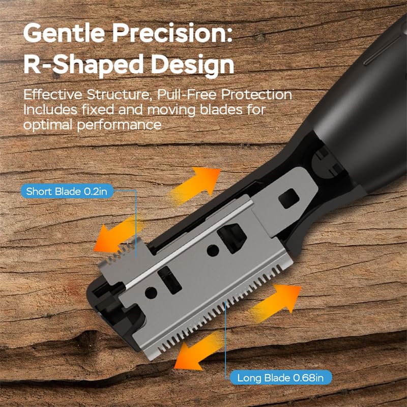 Aisleek Precision Eyebrow & Facial Hair Trimmer for Men, Battery Powered