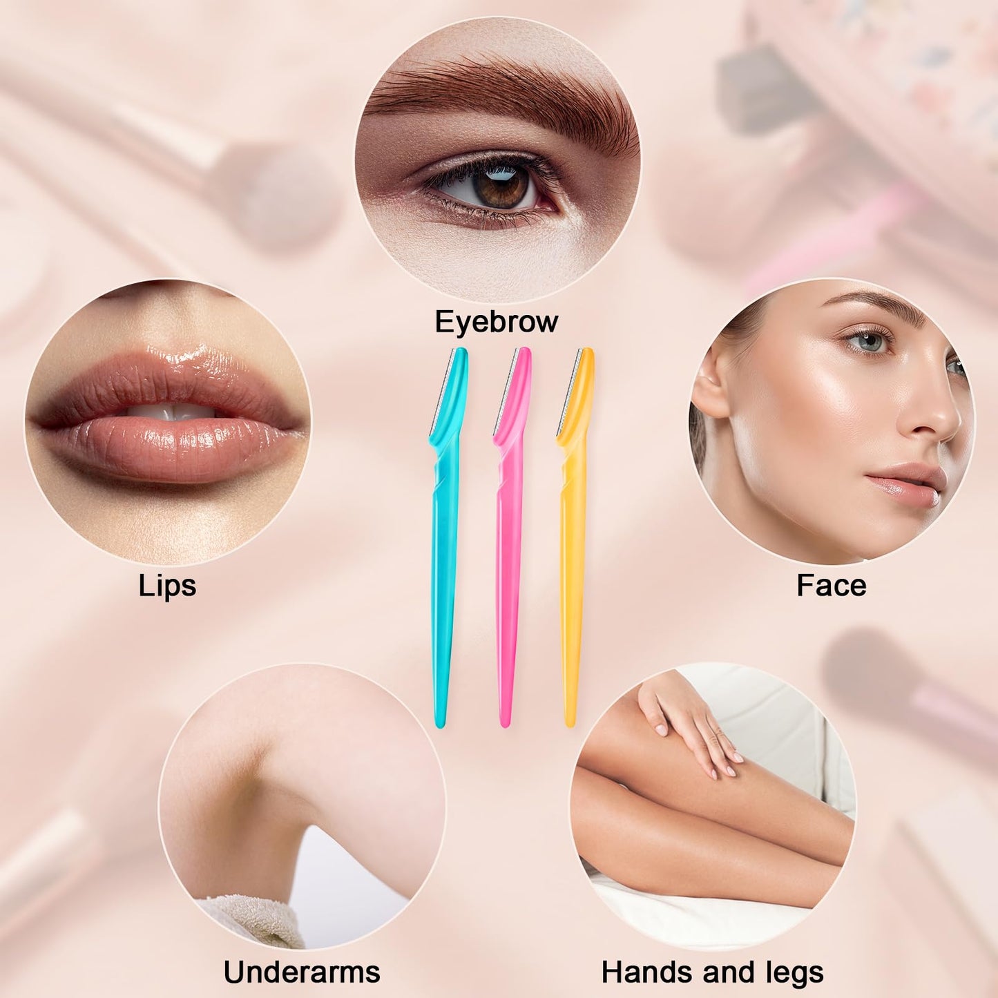 HFATMOS Eyebrow Razor, Face Razors for Women Men Multipurpose Exfoliating Face Shaver Facial Hair Removal Tools Eyebrow Trimmer with Protective Cover 21 Pcs