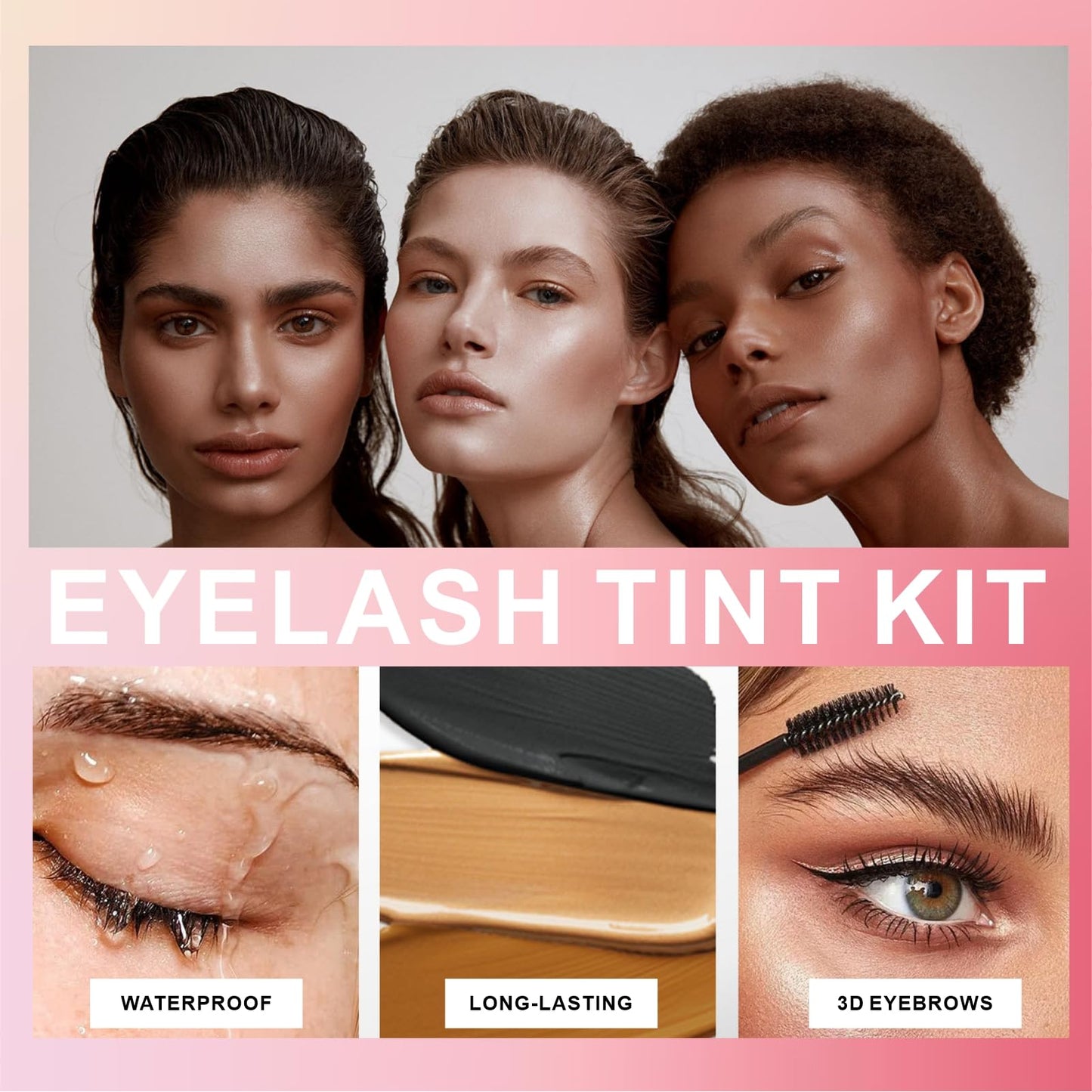 Eyelash Color Treatment, Lash and Eyebrow Coloring Kit, Lasting 6 Weeks