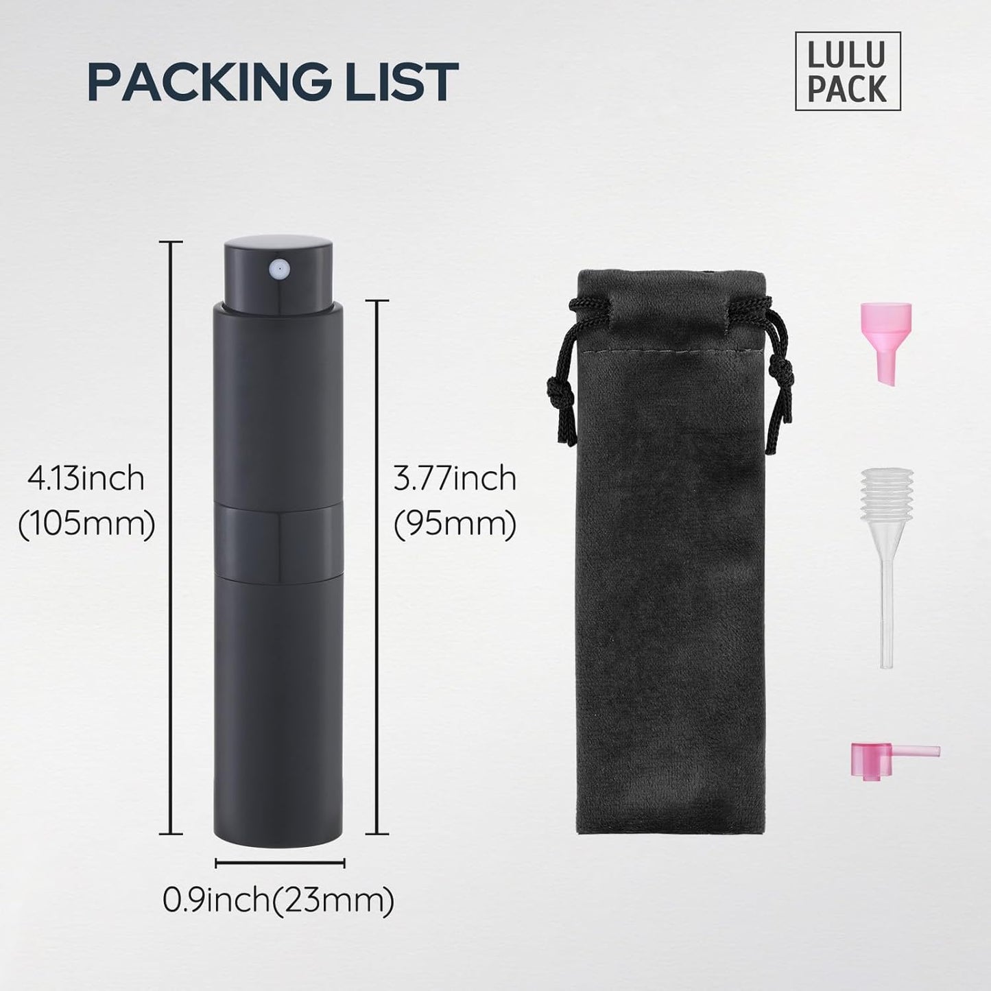 Travel Perfume Bottle - Refillable Cologne Spray Atomizer - Portable 8ml Mini Fragrance Dispenser for Men & Women | 4PCS Grey