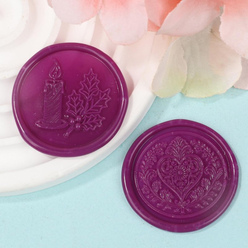 12 Pcs Glue Gun Wax Seal Sticks for Wax Stamp, Vintage Sealing Sticks Set Suit to 0.43'' Glue Gun Great for Wedding Invitation, Cards, Envelopes, Christmas Ideas (Aubergine Purple)
