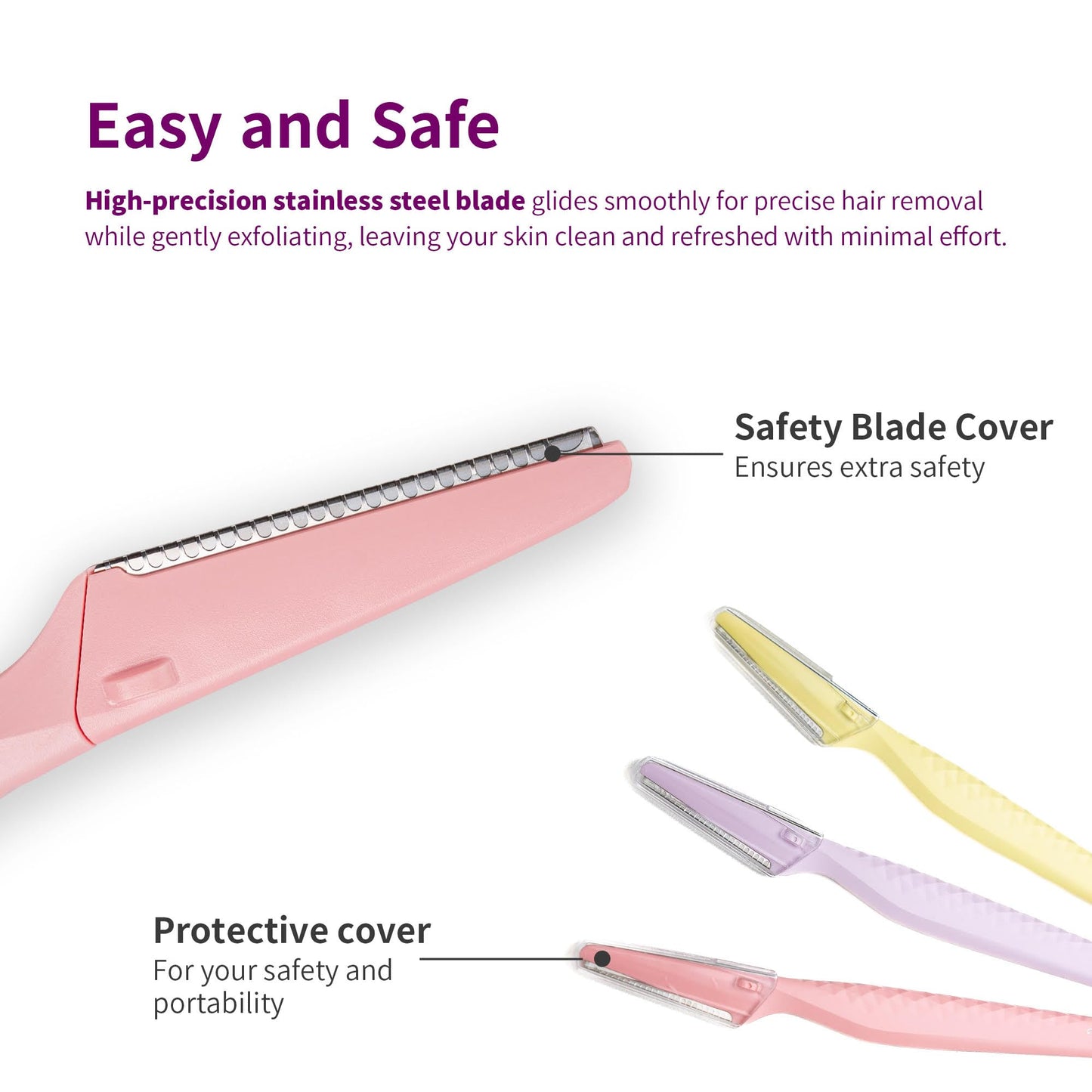 Tinkle Everglow Dermaplane Razor (6 ct), Eyebrow Razor & Face Razors for Women, Peach Fuzz Remover, Dermaplaning Tool, Stainless Steel Blades, Stocking Stuffers