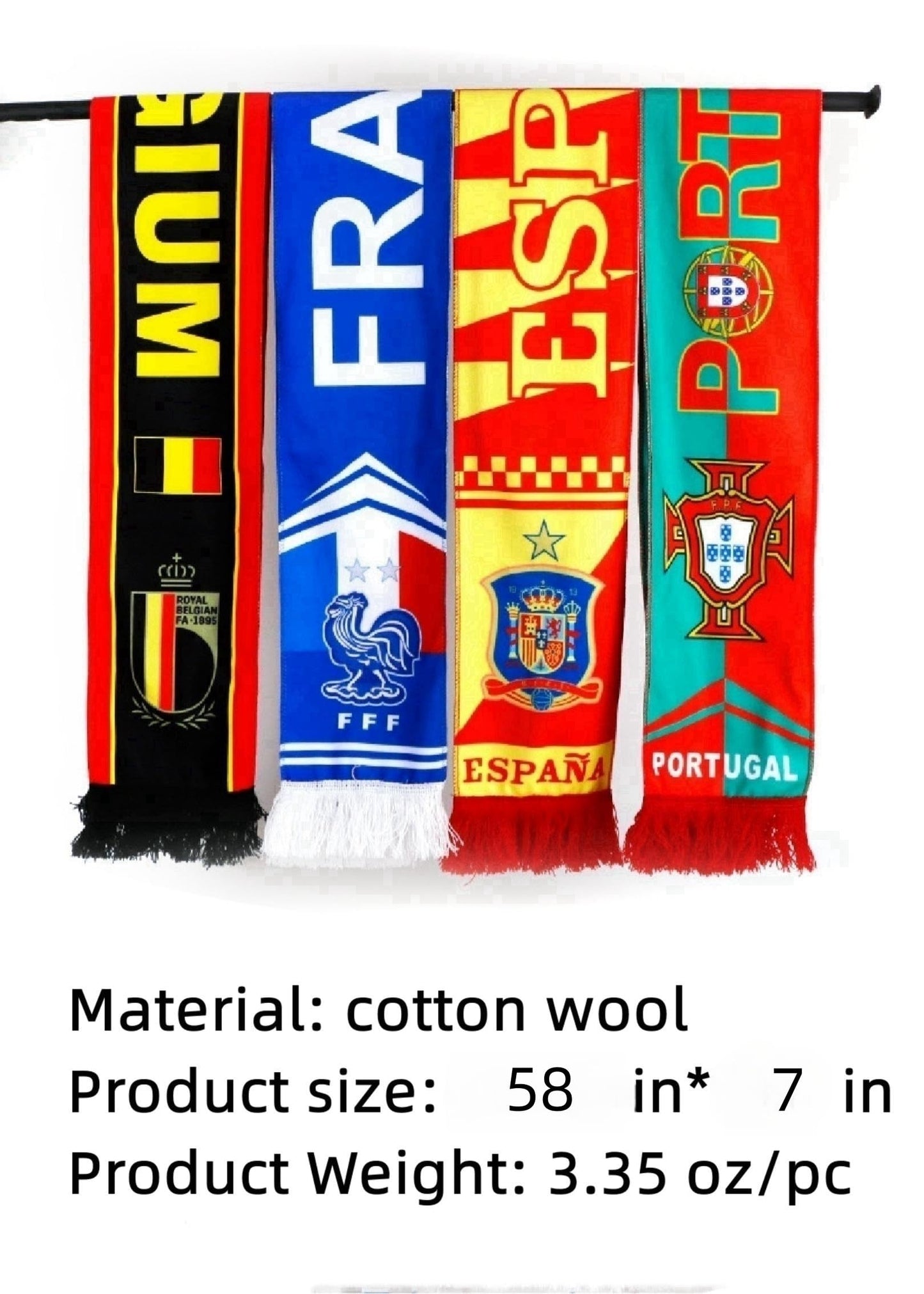 ISFIBA World Cup 2026 Soccer Scarf – 48 Teams All Teams Double-Sided Print Knit Fan Scarf Unisex (Bosnia and Herzegovina)