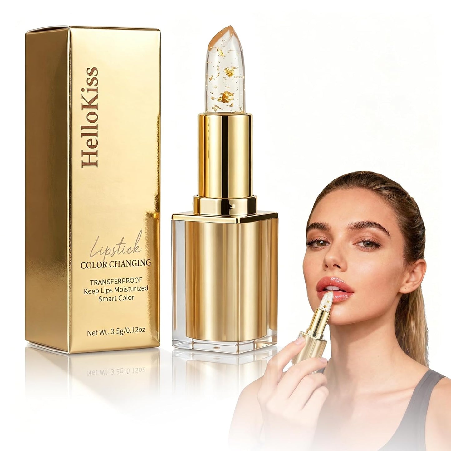 pH Adjusting Lipstick - Color-Changing Lip Gloss for Mature Women | Long-Lasting, Transferproof, Moisturizing (1 Pc)