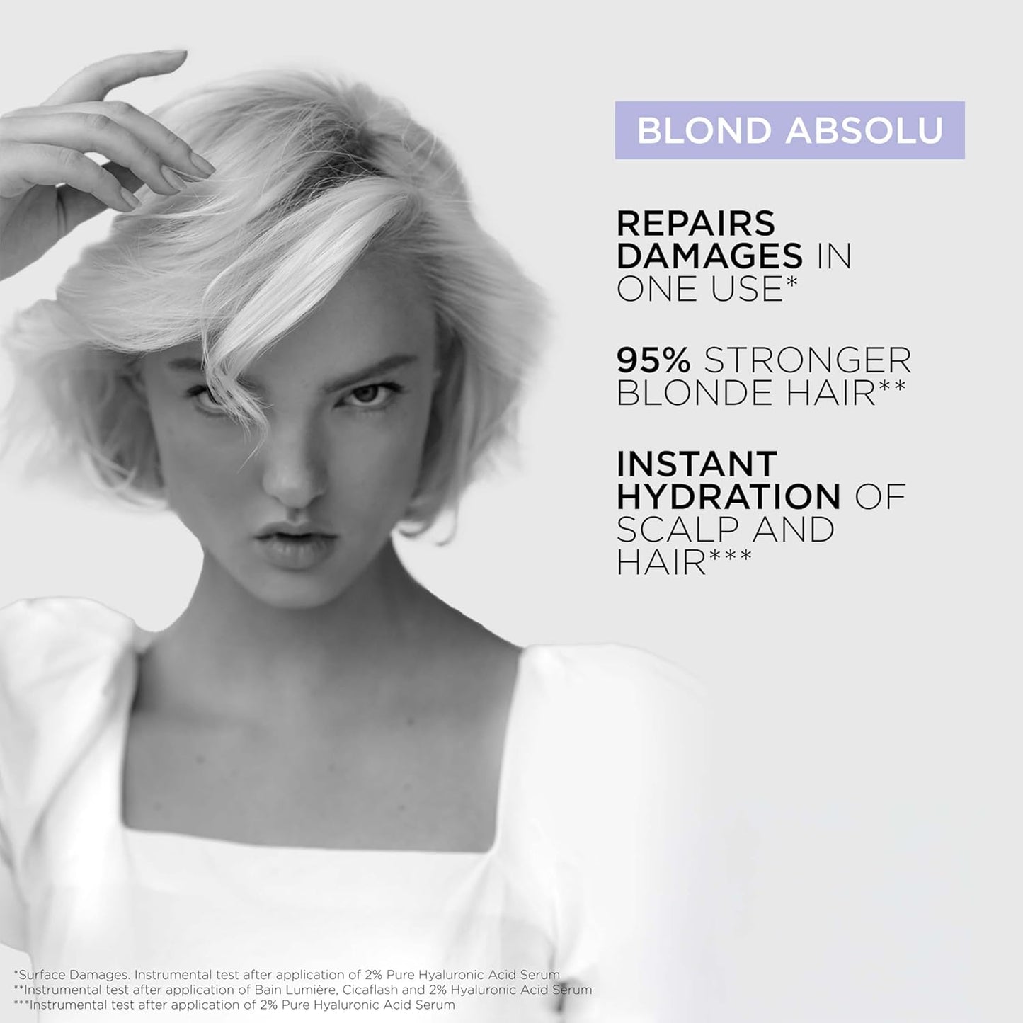 Kerastase Blond Absolu Hair Serum - Hyaluronic Acid for Bleached & Highlighted Hair | Repairs Damage & Adds Shine, 1.7 fl Oz