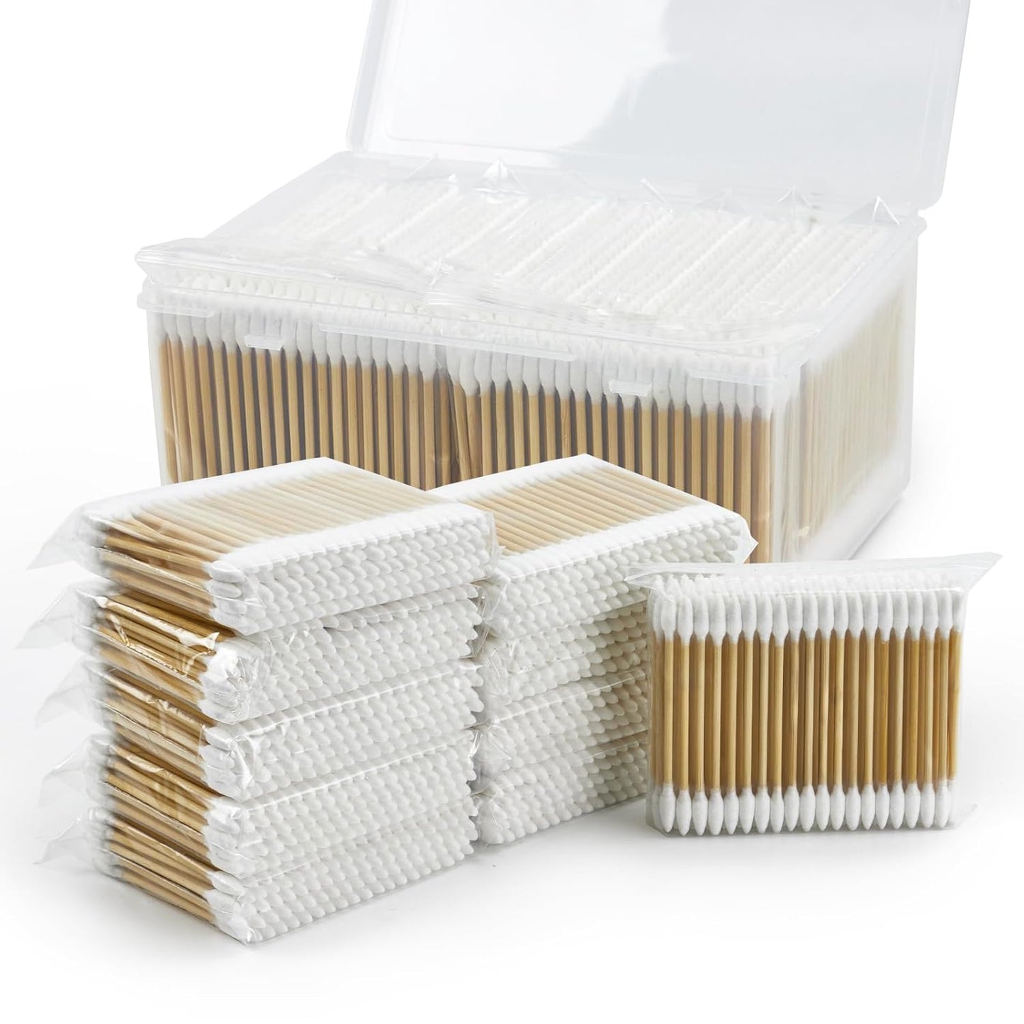 Pointed Tip Cotton Swabs - Precision Applicators for Makeup | 500 Count Wooden Sticks