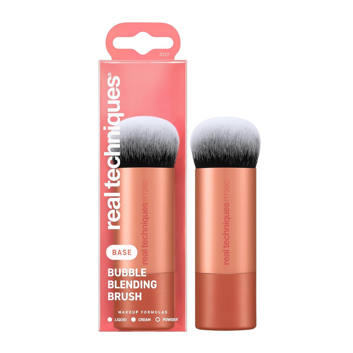 Real Techniques Makeup Brush Set - 4 Piece Kit for Foundation, Concealer, Blush & Contour | Soft UltraPlush Bristles, Travel-Friendly