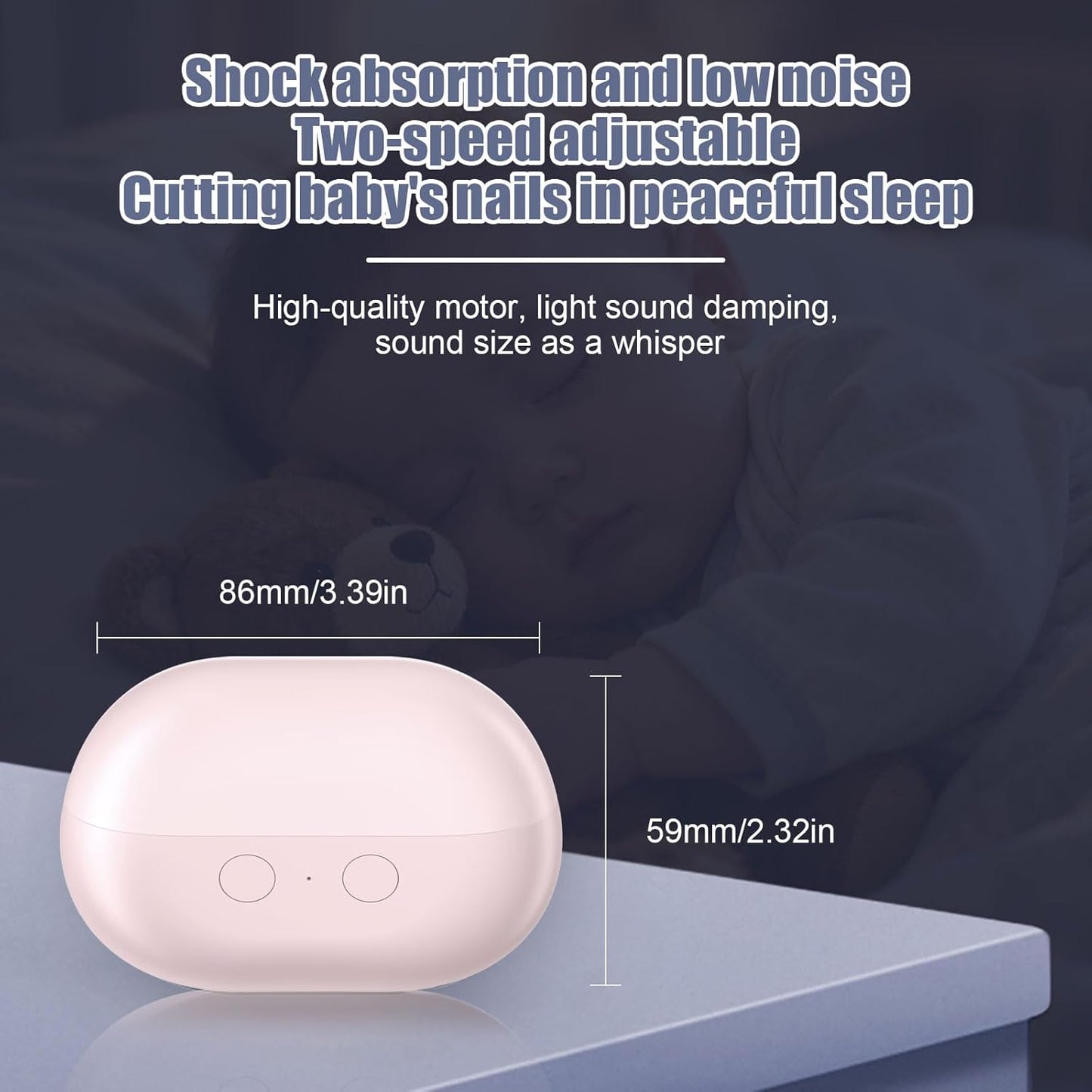 Electric Nail Clipper - Effortless, Safe Nail Trimming | Stylish Pink Design