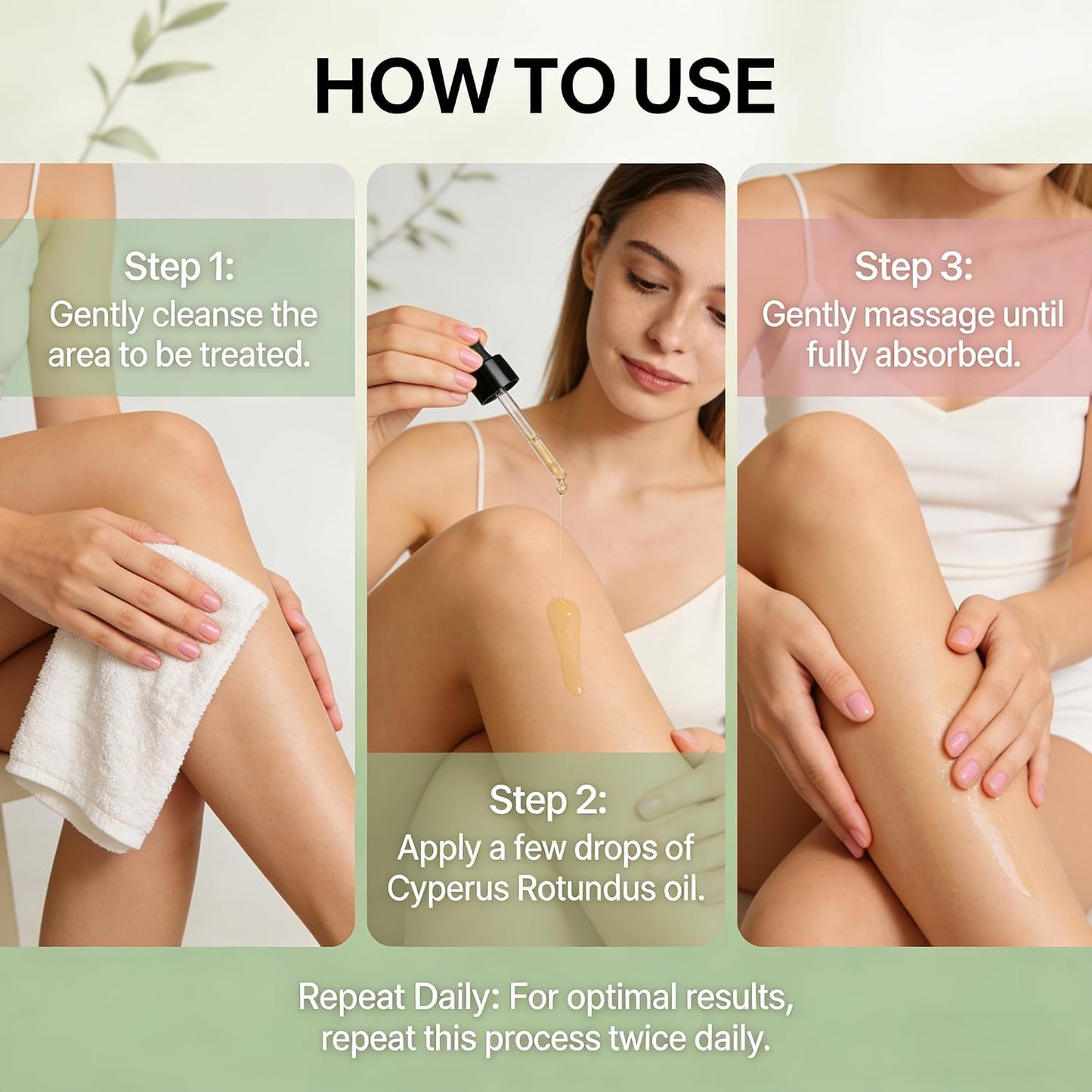 Natural Cyperus Rotundus Oil for Hair Removal | Moisturizes & Soothes Skin | 2.02 Fl Oz