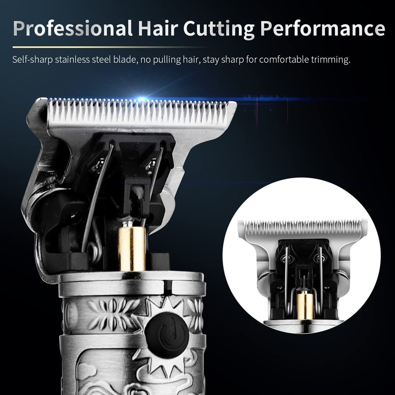 Suttik Hair Clippers for Men with Replacement Blade, Professional Hair Trimmer for Barber, T-Blade Edgers Clippers, Close-Cutting Trimmers, Cordless Clippers for Hair Cutting