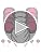 Beaupretty Mouse Ears Headband - 6pcs Gray Cartoon Costume Accessories
