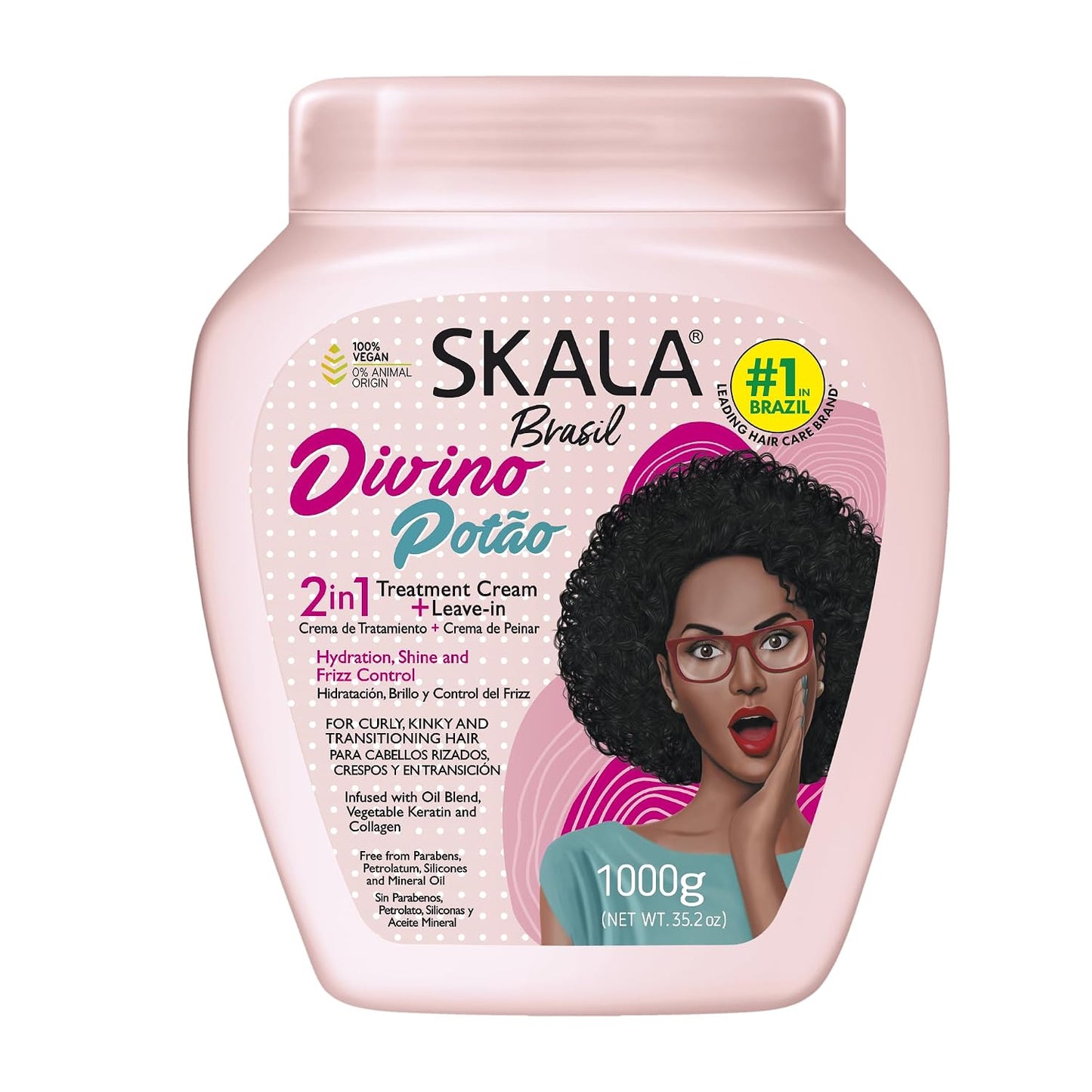 SKALA 2-in-1 Conditioning Treatment | Leave-In for Curly & Coily Hair, 35.2 oz