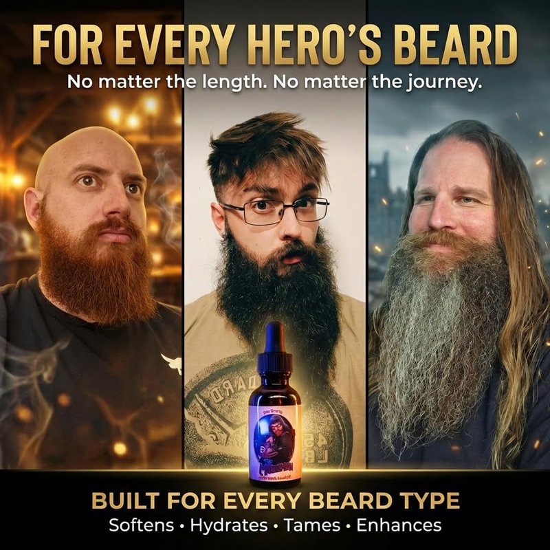 Fable Beard Co. Beard Oil - The Marksman, Crisp Pine & Warm Cedar Scented, Natural Beard Oil for Men with Jojoba & Argan Oils, Vitamin E, Beard Hair Softener, Made in USA (1 Fl Oz)