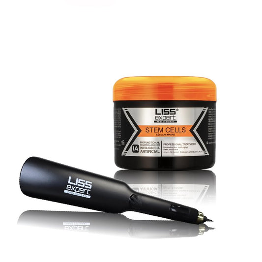 Liss Expert Stem Cells Smoothing Treatment – Organic Keratin & Argan Oil – Frizz-Free Repair & Shine – Professional Straightening – ONE Shoulder Length Applic - 8.45 oz with TOOLS