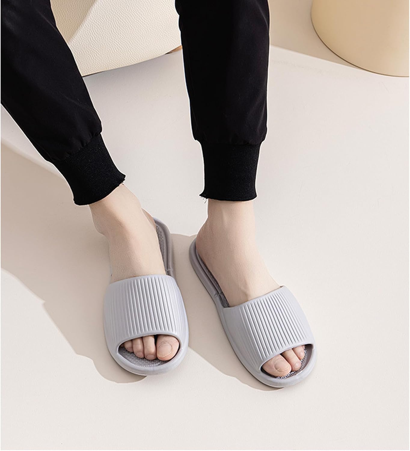 Foldable Shower Shoes - Non-Slip Portable Slippers for Travel | Lightweight EVA Quick-Drying Bathroom Slides