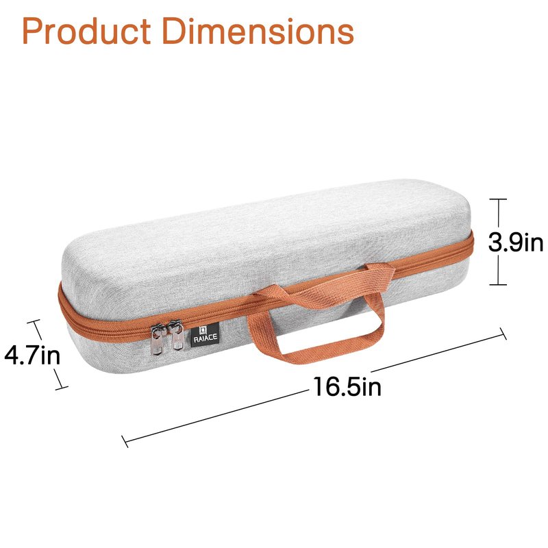 RAIACE Hard Carrying Case Compatible with dyson airstrait straightener, Travel Storage Bag. (for sale is case only) - Gray