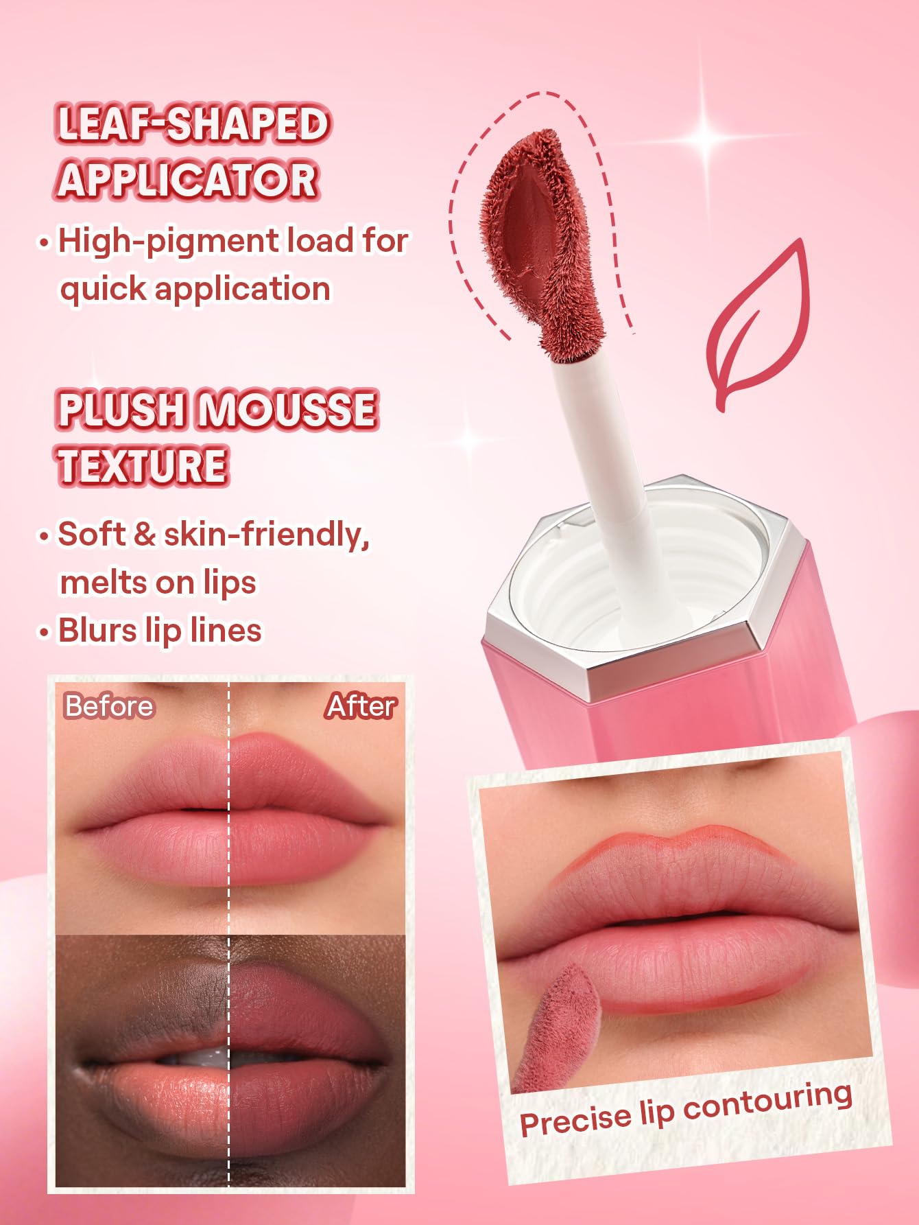 SHEGLAM Air Plush Lip & Cheek Cream Long-lasting Multi-Use Liquid Blush & Lip Stain-027 On Air