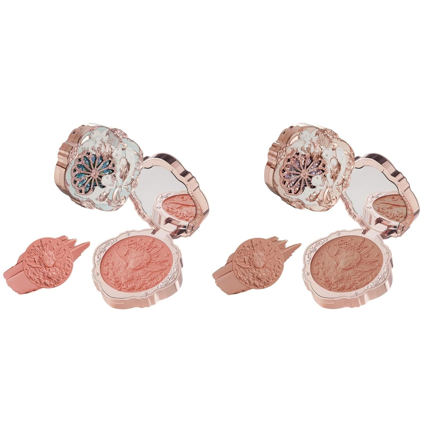 Little Angel Cream Blush Set - Muted Red Hydrating Blush for Cheeks | Buildable & Blendable Dewy Makeup (03 Paradise Poet + 04 Rose Ashes)