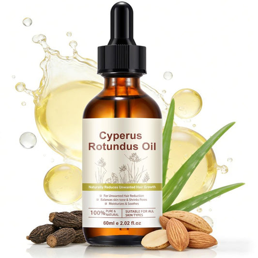 Cyperus Rotundus Oil, Cyperus Rotundus Oil for Hair Removal, Reduces Unwanted Hair Growth, Moisturizing Soothing Skin, Shrink Pores, Reducing Body Hair Growth Cypress Rotundus Oils for All Skin Types