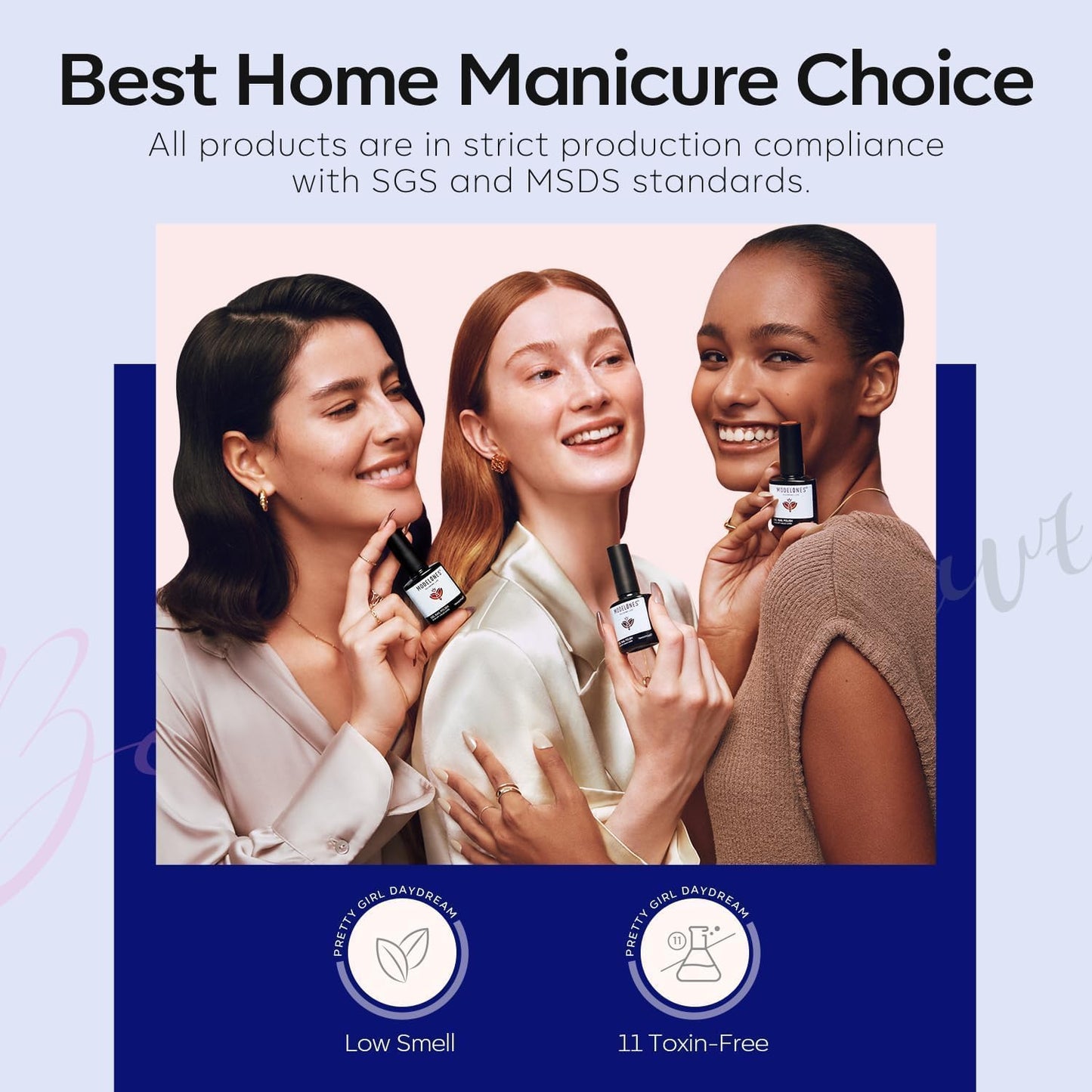 Modelones Blue Gel Nail Polish - Cobalt Blue Soak Off UV LED Manicure | 15 ML