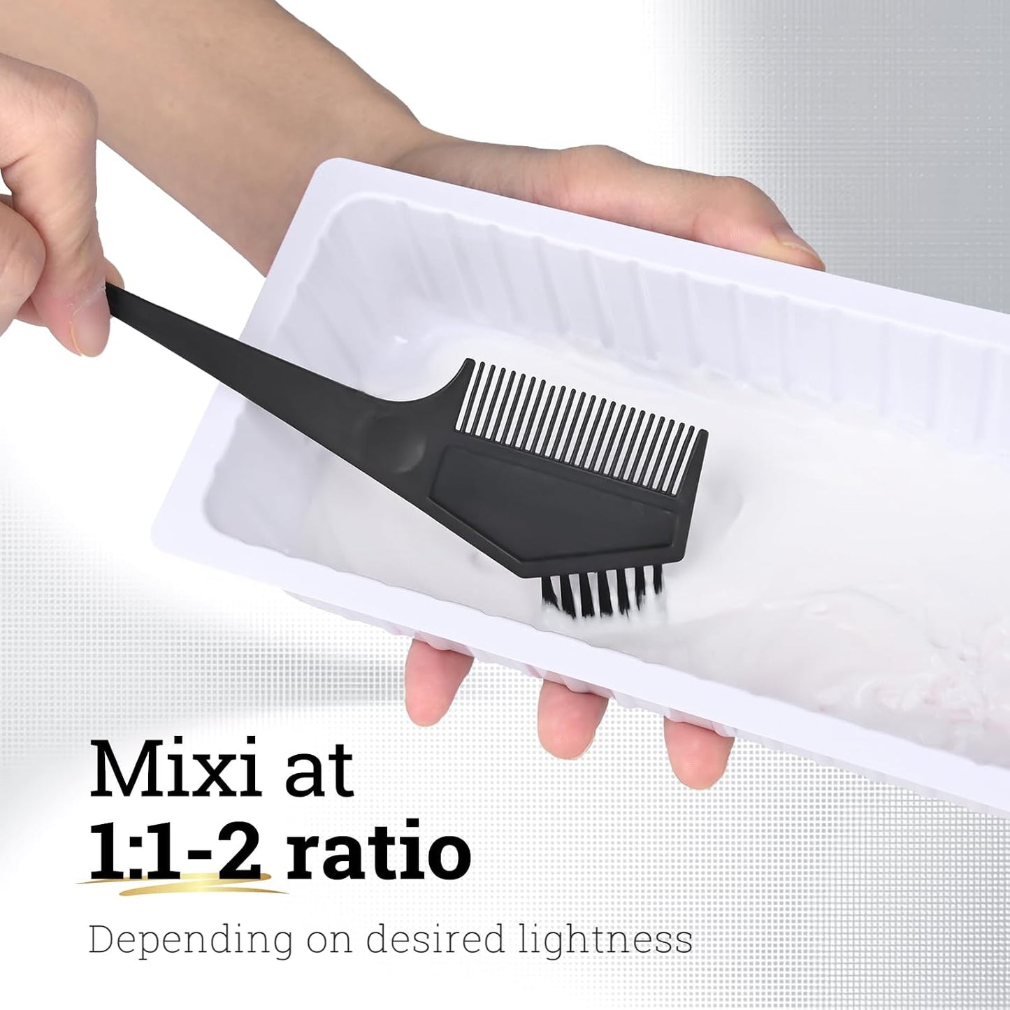 Hair Bleach Kit - Dark Hair Lightener with Protecting Mask | Lifts Up to 8 Shades, Complete Set with Bowl, Brush, Gloves & Cap