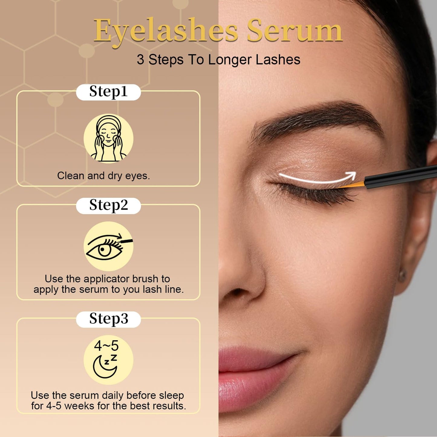 Eyelash Growth Serum - Premium Lash Enhancer for Longer, Fuller Lashes | 5 mL Advanced Formula