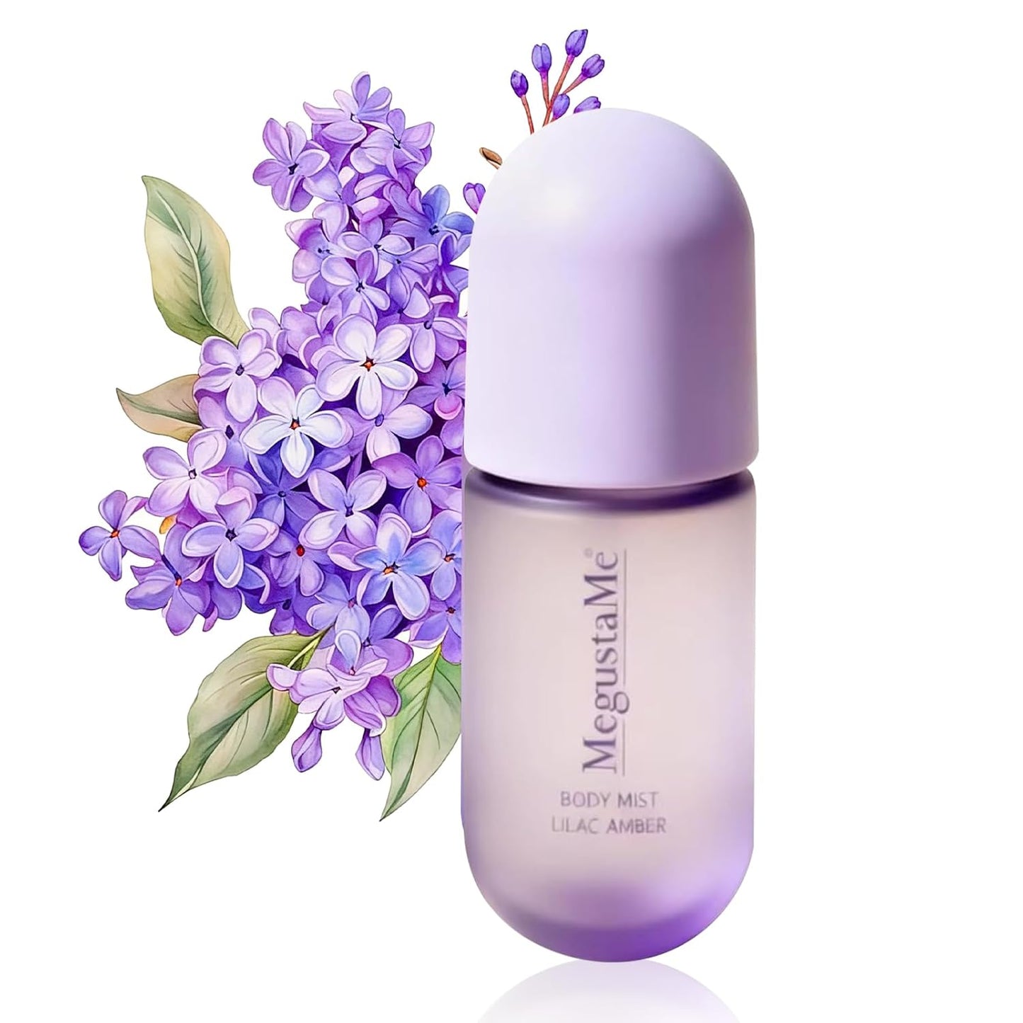 Lilac Amber Body Spray for Women - Long-Lasting Floral Woody Scent | Paraben-Free, Travel Size 3.38 fl oz (100ml)