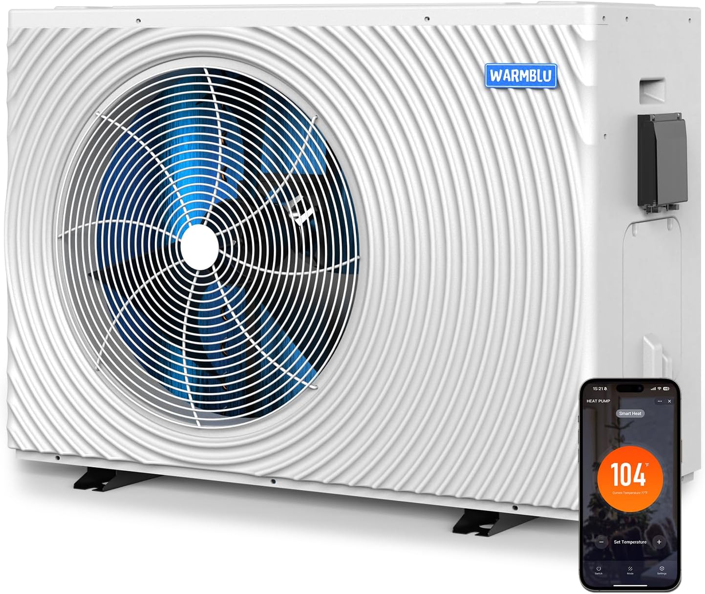 H5 Swimming Pool Heat Pump - 18,000 BTU | High Efficiency, Smart WiFi Control, 5,000 Gal Capacity