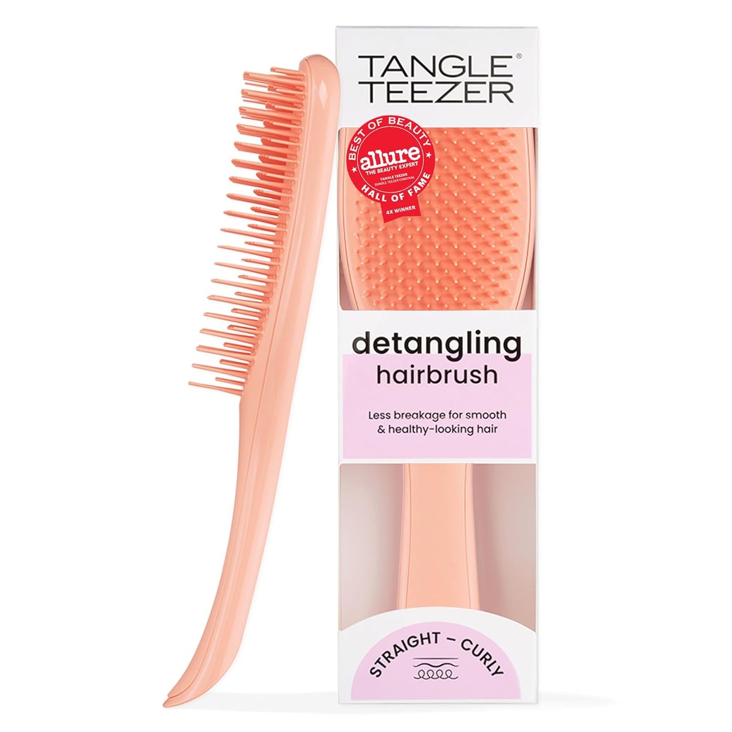 Tangle Teezer Ultimate Detangler Brush - Effortlessly Eliminate Knots & Reduce Breakage | Millennial Pink for All Hair Types