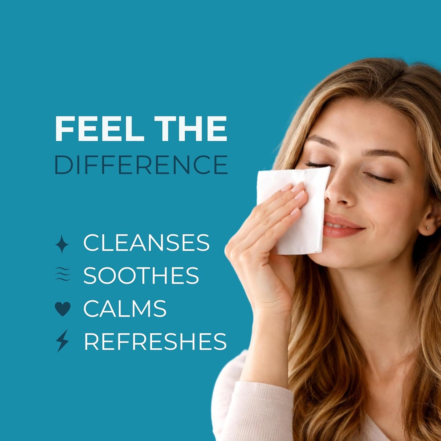 NOVEHA Allergy Relief Eyelid Wipes - 60 Pre-Moistened Hypoallergenic Pads for Itchiness & Redness | Soothe & Clean Eyes