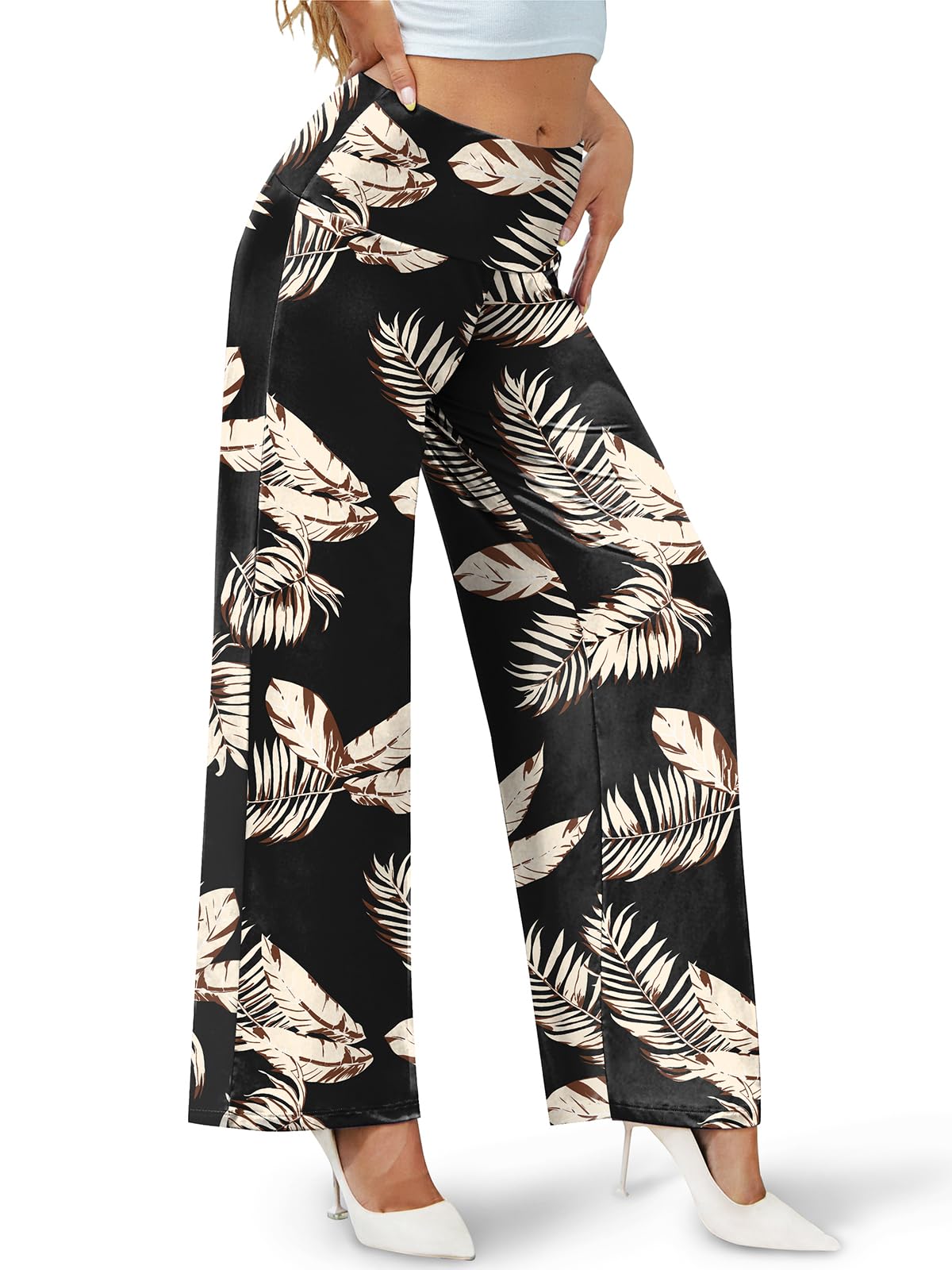 Arolina Palazzo Pants for Women Wide Leg Flowy Pants Casual Comfy High Waist Summer Pants