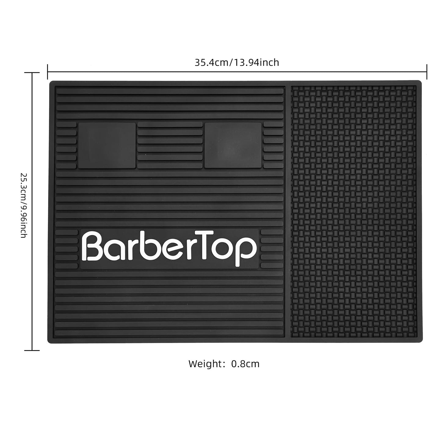 Barber Tools Organizer Mat, Magnetic Barber Mat with 2 Magnetic Slots, Barber Clippers Mat, Magnet Strip Station Pad for Hairstylist
