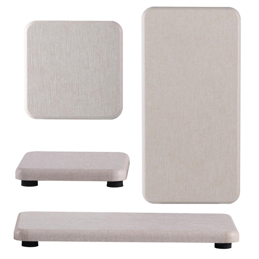 NiuYichee Set of 4 Water Absorbent Diatomite Coasters, Diatomaceous Earth Kitchen Soap Dish, Bathroom Trays, Water Absorbing Stone Used for Hand Soaps & Plants & Toiletries in The Modern Home
