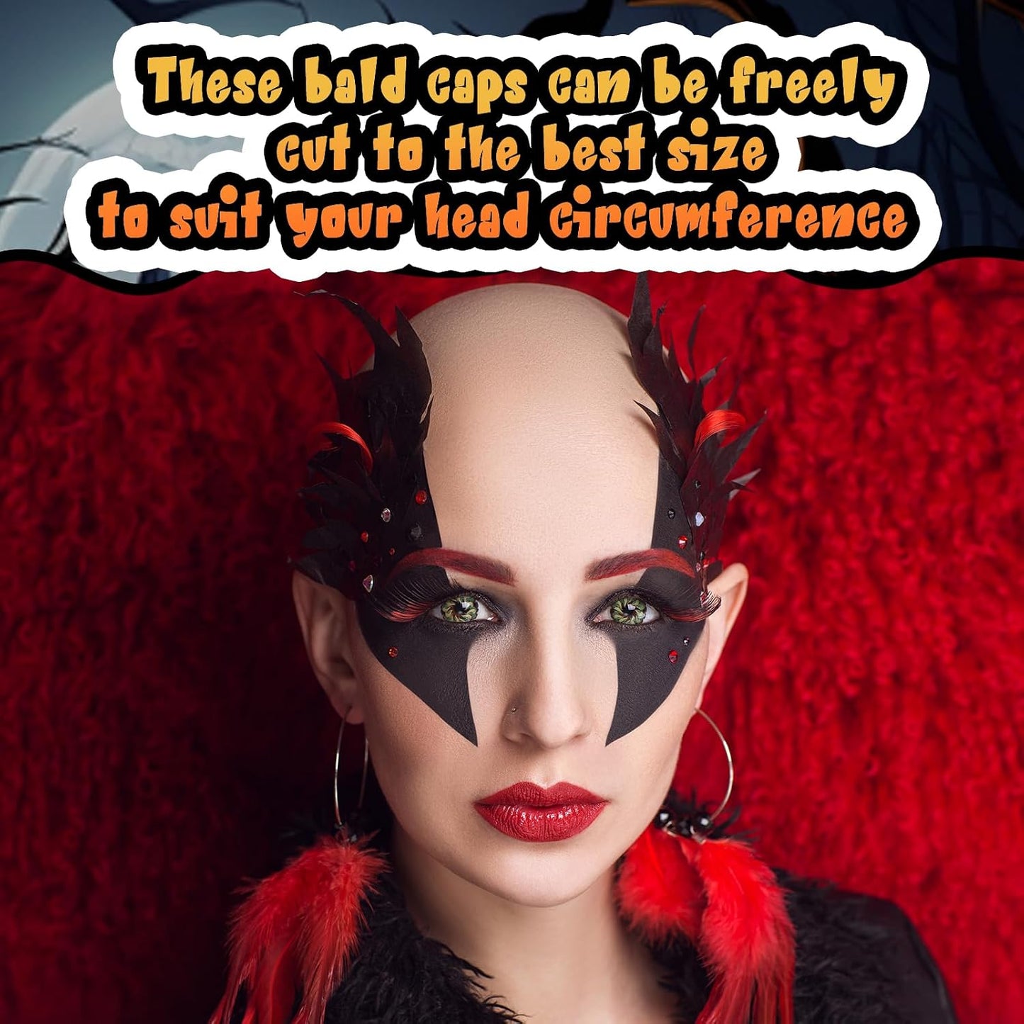 Bald Cap for Halloween | Nylon Wig Cap for Makeup & Cosplay - Unisex, Comfortable Fit