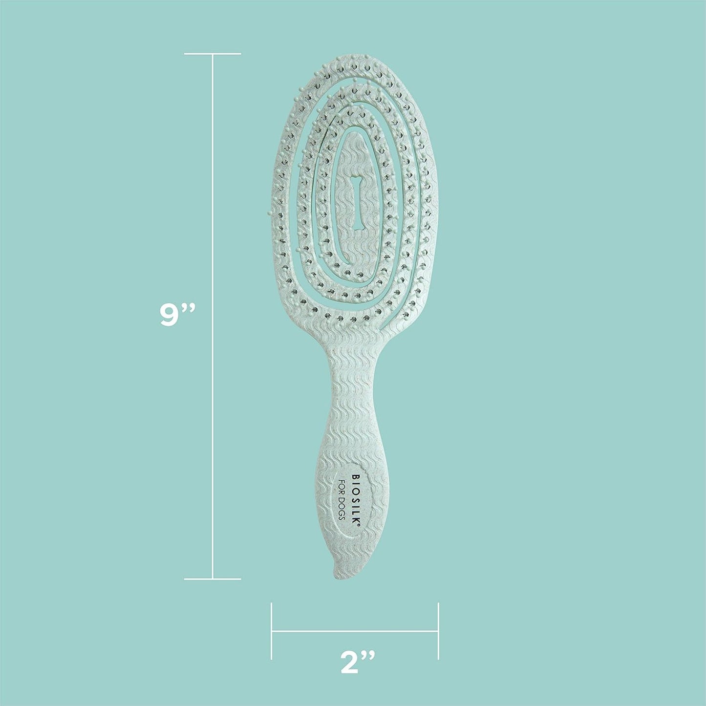 BioSilk for Pets Eco-Friendly Dog Detangling Pin Brush - Gentle Grooming Tool for Healthy Coats