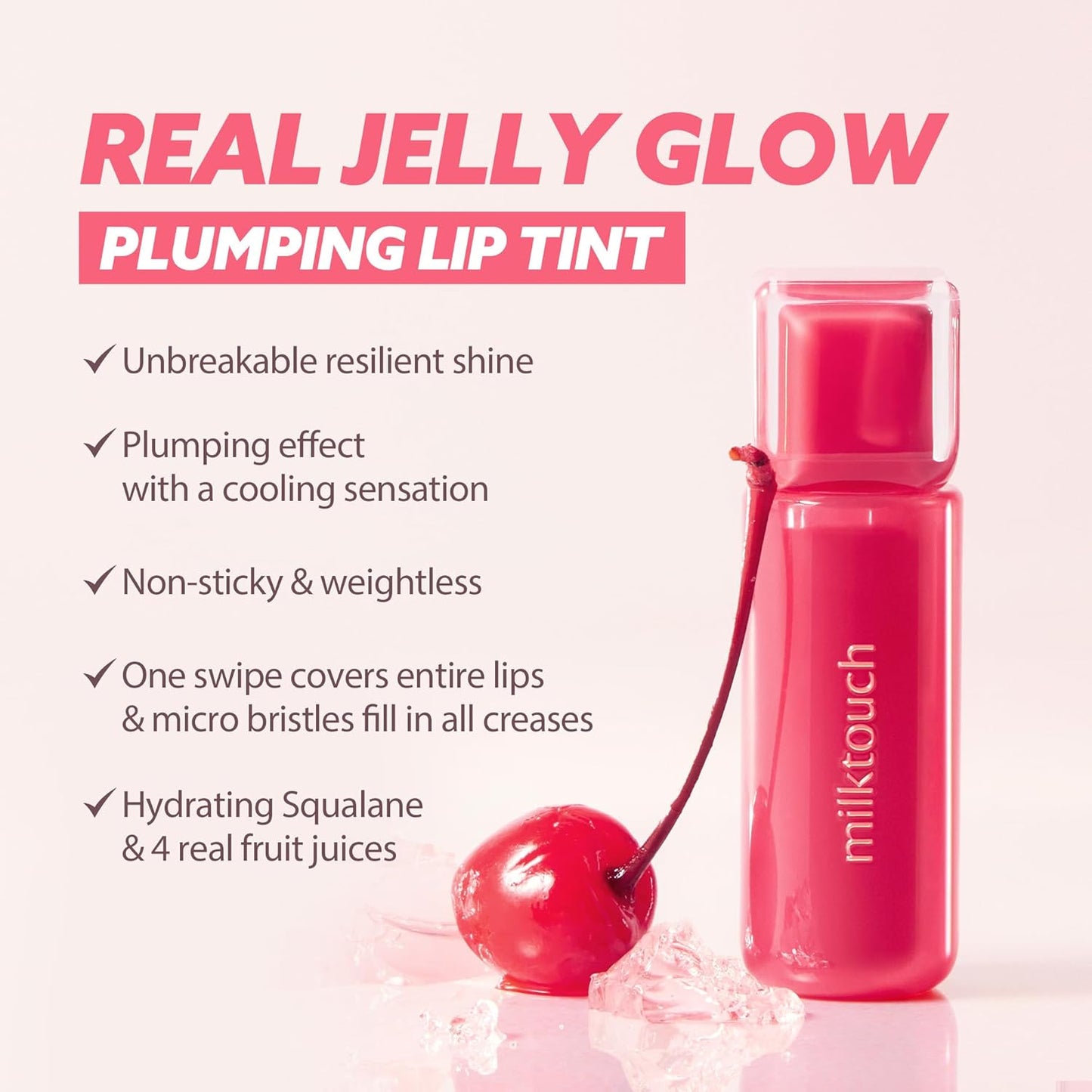 Jelly Lip Glow Tint - Hydrating Lip Gloss with Long-Lasting Moisture | Radiant Shine, Lightweight, Daily Use (New Peach Bear)