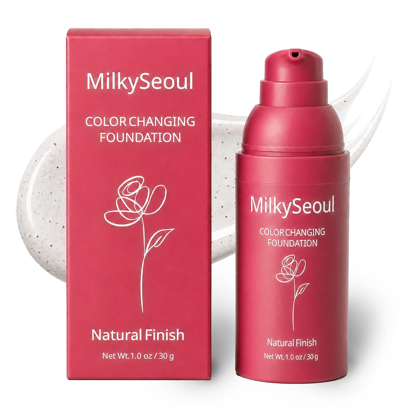 Color Changing Foundation - Skin Tone Adapting Liquid Makeup for Women | Hydrating Coverage, Natural Finish, Blurs Fine Lines